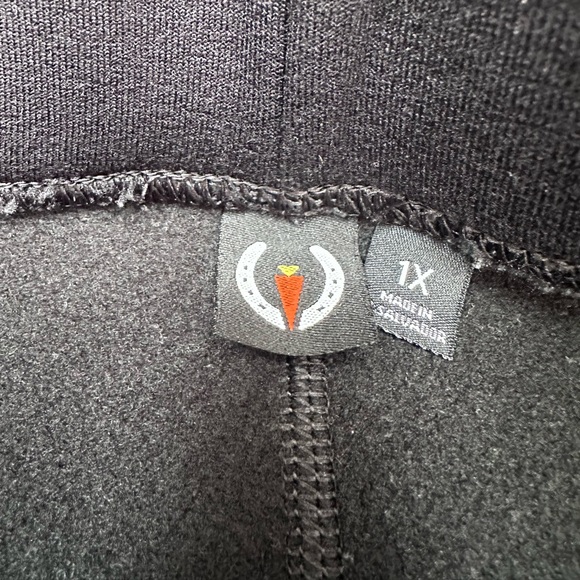 KERRITS 1X BLACK FLEECE WINTER RIDING TIGHTS. WINTER WARM BREECHES - Picture 4 of 6